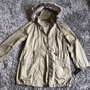 Olive Green Parka Coat
